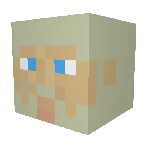chrisJH71 Minecraft avatar head, 3D render