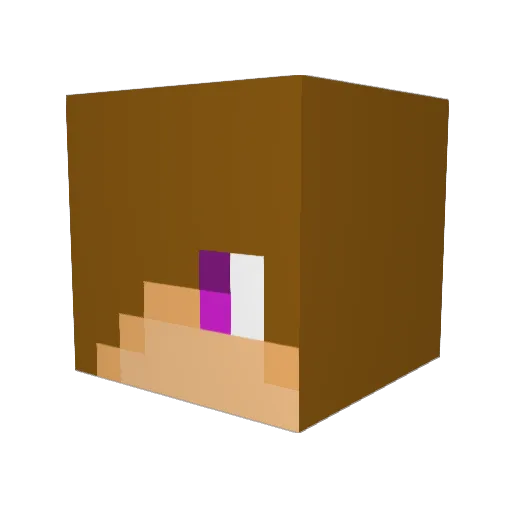 chrisbling Minecraft avatar head, 3D render