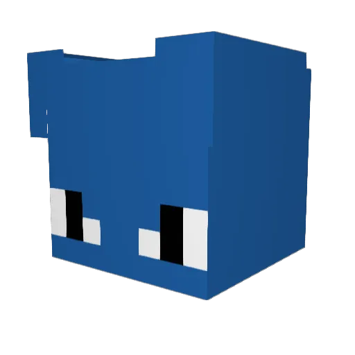 chriscash Minecraft avatar head, 3D render