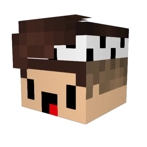 chrisgostoso Minecraft avatar head, 3D render