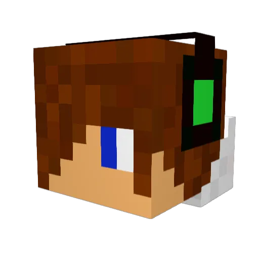 chrisiBlock Minecraft avatar head, 3D render