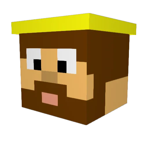 chrisking12345 Minecraft avatar head, 3D render