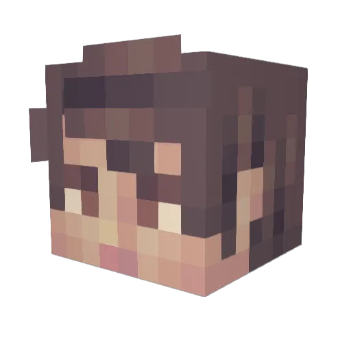 chriskuehtz Minecraft avatar head, 3D render