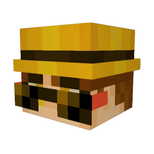 chrislibeer Minecraft avatar head, 3D render