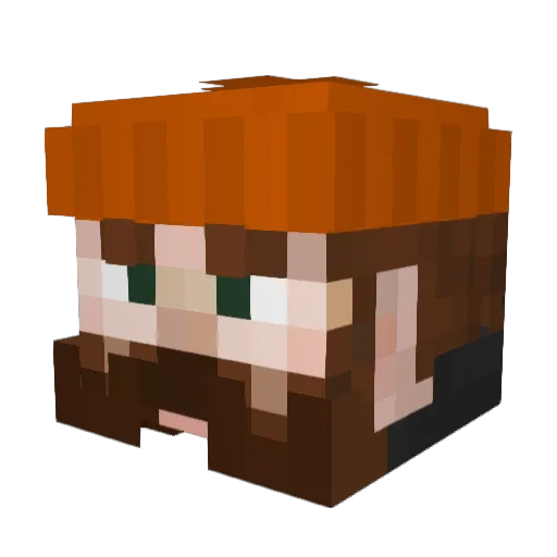 chrismelberger Minecraft avatar head, 3D render