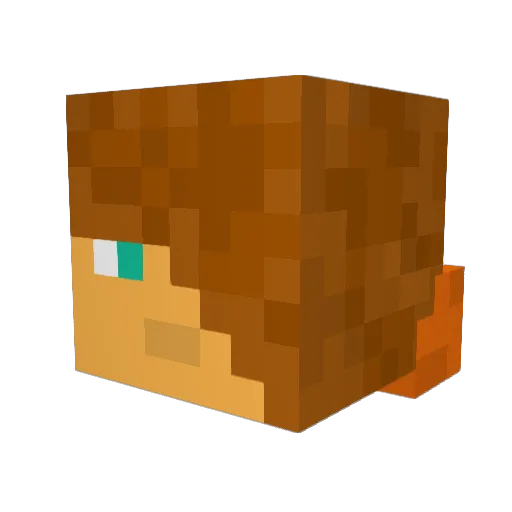 chrismeyers Minecraft avatar head, 3D render