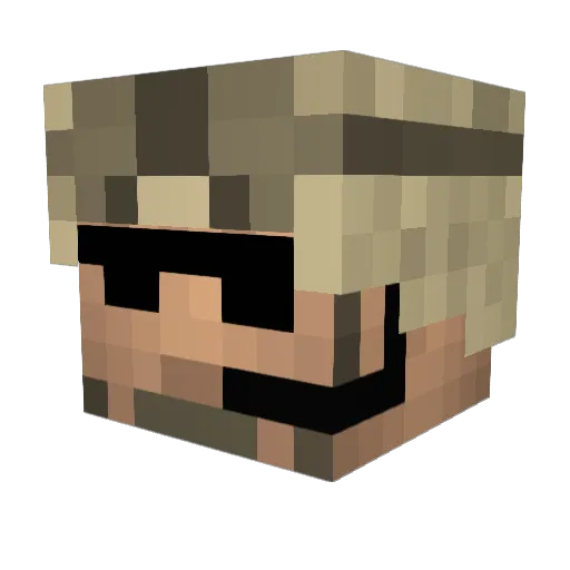 chrisnewt Minecraft avatar head, 3D render
