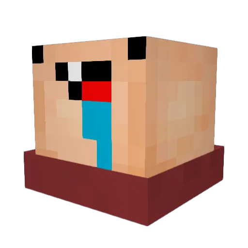 chrisnhr Minecraft avatar head, 3D render