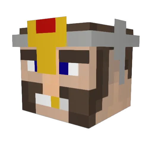 chrisnoble Minecraft avatar head, 3D render
