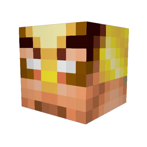 chrisnyberg Minecraft avatar head, 3D render