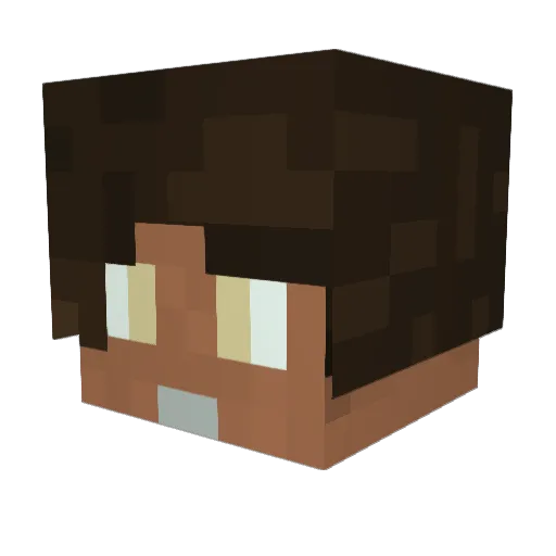 chrisoew Minecraft avatar head, 3D render