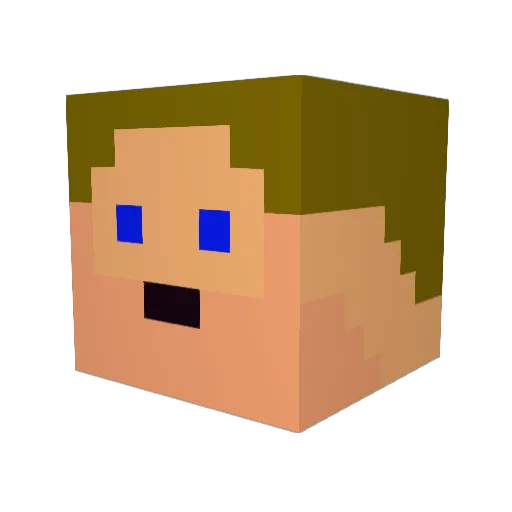 chriss0908 Minecraft avatar head, 3D render