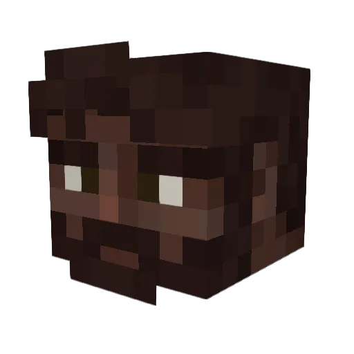 chrisskq Minecraft avatar head, 3D render
