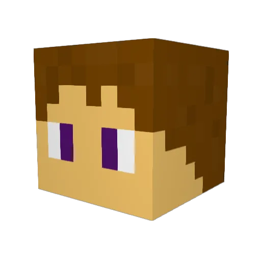 chrisssj Minecraft avatar head, 3D render