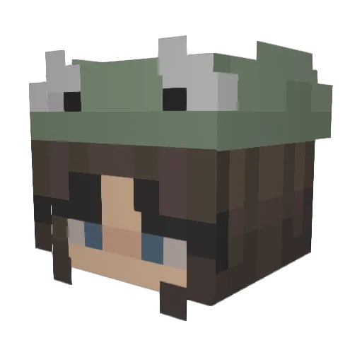 chrissybabe Minecraft avatar head, 3D render