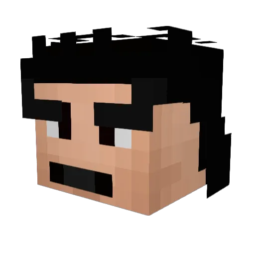 chrissydacoolest Minecraft avatar head, 3D render
