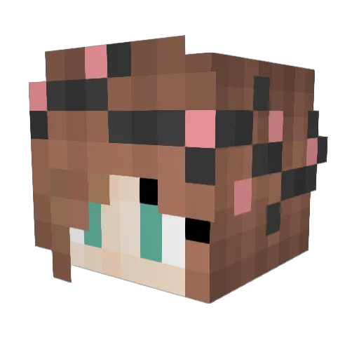 chrissyluv Minecraft avatar head, 3D render