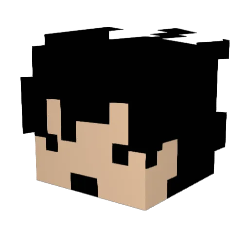 christheween Minecraft avatar head, 3D render