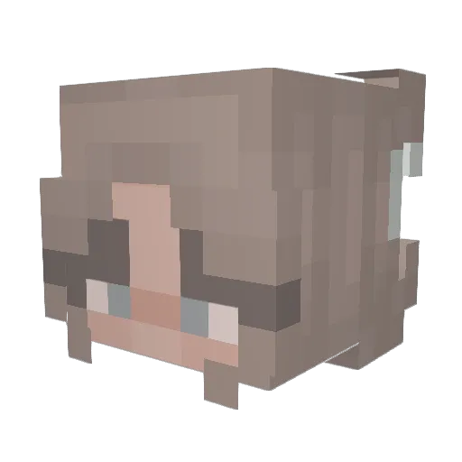 christhisit Minecraft avatar head, 3D render