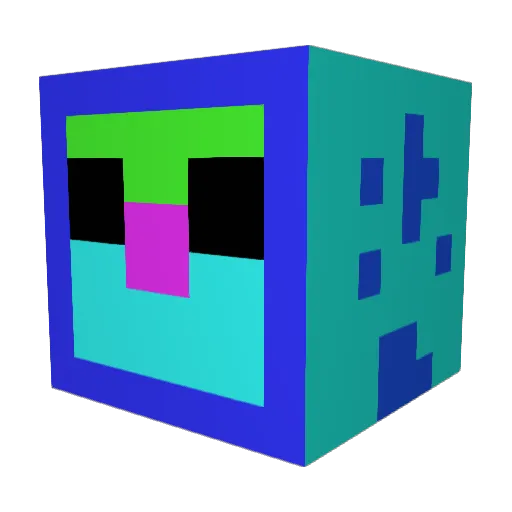 christianfrisbie Minecraft avatar head, 3D render