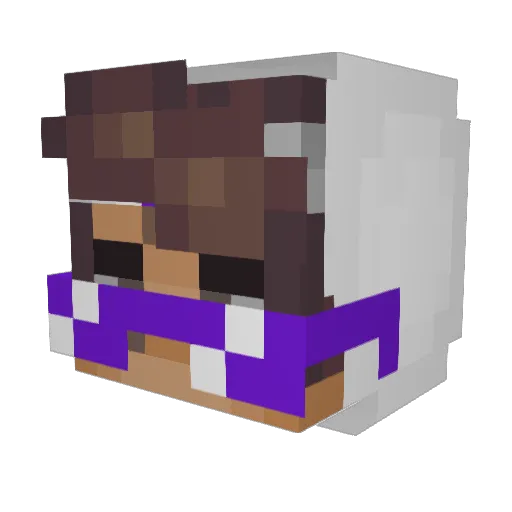 christianspurple Minecraft avatar head, 3D render