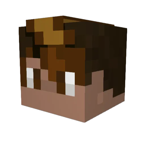 christoffercraft Minecraft avatar head, 3D render