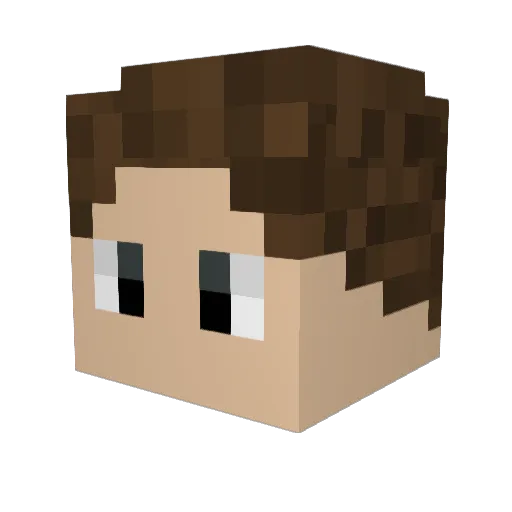 christofg Minecraft avatar head, 3D render