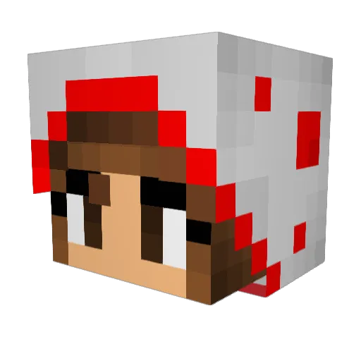 christoine Minecraft avatar head, 3D render