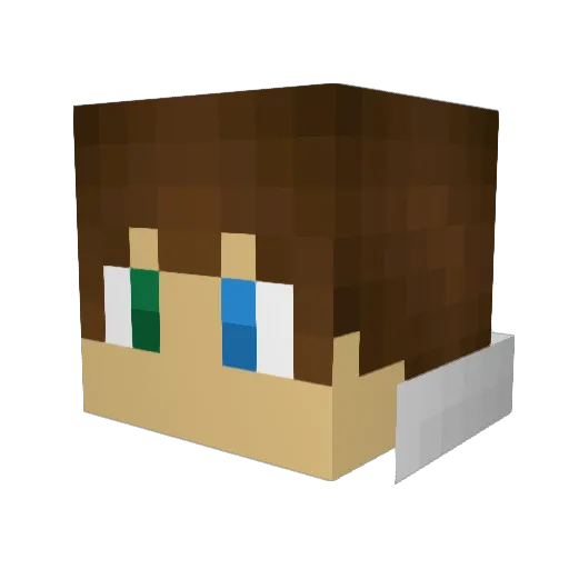 christopher1b Minecraft avatar head, 3D render