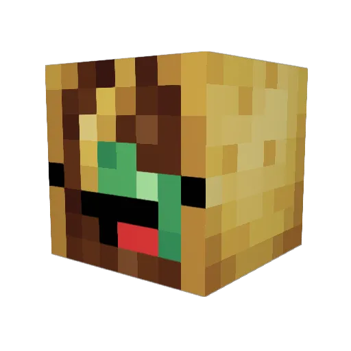christopherchoi Minecraft avatar head, 3D render