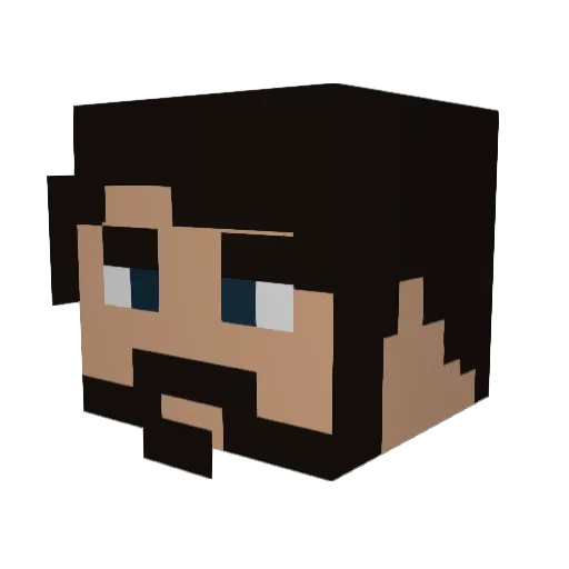 christosgioun Minecraft avatar head, 3D render