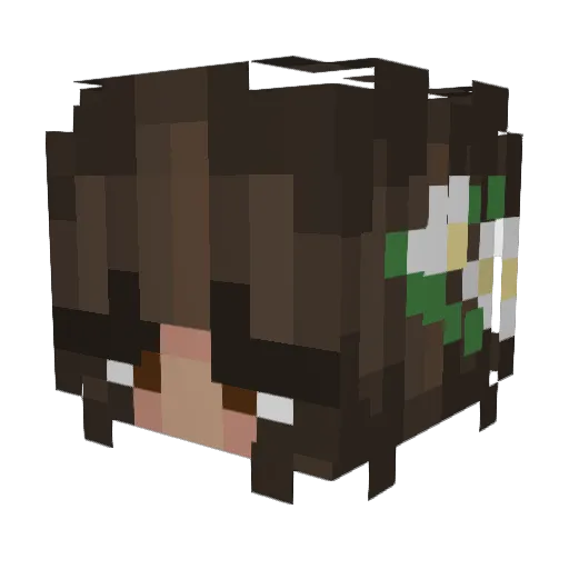 chrisvis Minecraft avatar head, 3D render