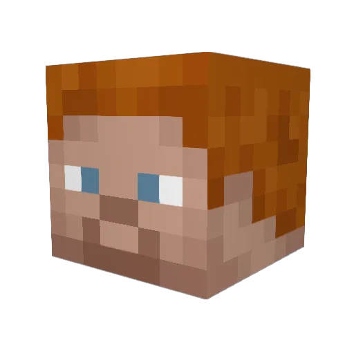 chrisyrr Minecraft avatar head, 3D render