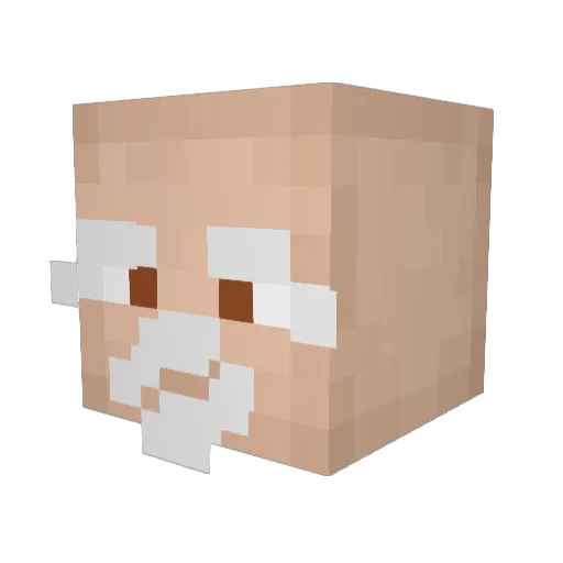 chrolololo Minecraft avatar head, 3D render