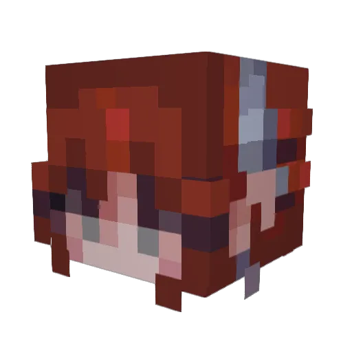 chromazing Minecraft avatar head, 3D render