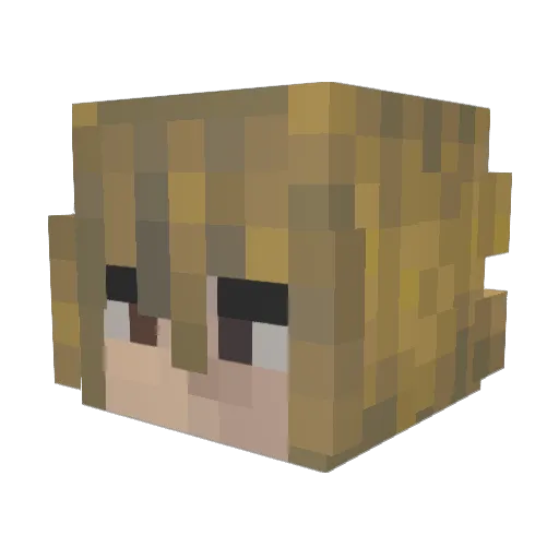 chromehaerts Minecraft avatar head, 3D render