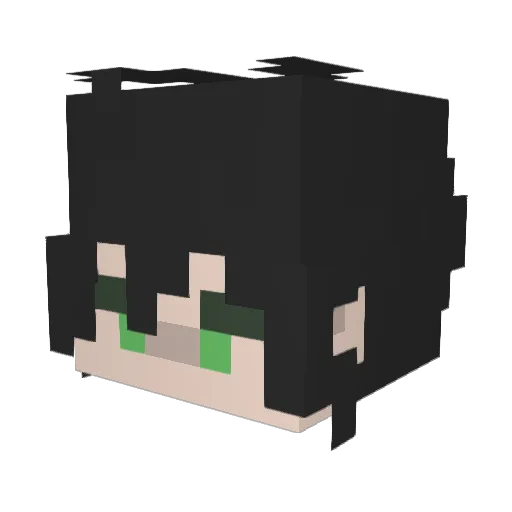 chromes2heart Minecraft avatar head, 3D render