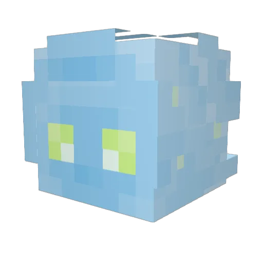 chromesouls Minecraft avatar head, 3D render