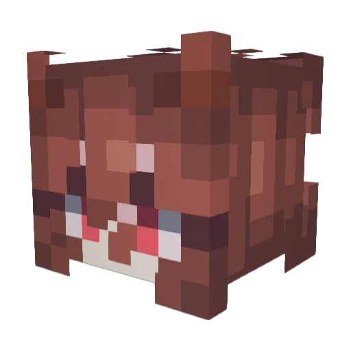 chronoWorld Minecraft avatar head, 3D render