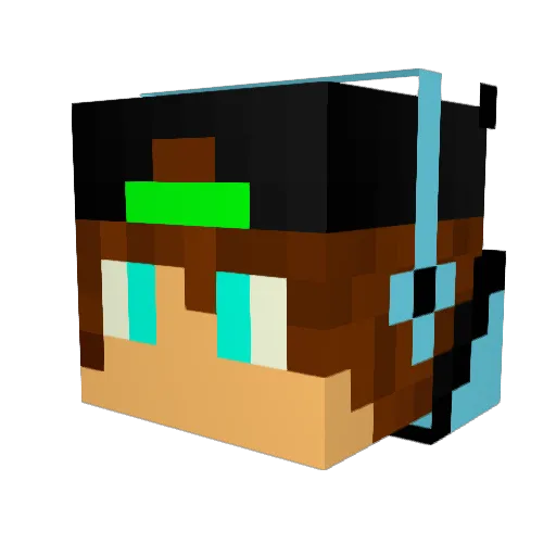 chronos48 Minecraft avatar head, 3D render