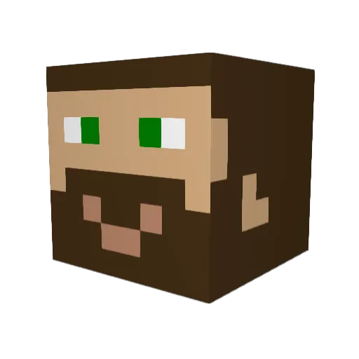 chronosios Minecraft avatar head, 3D render