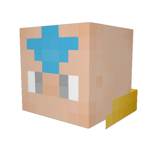 chrowal Minecraft avatar head, 3D render