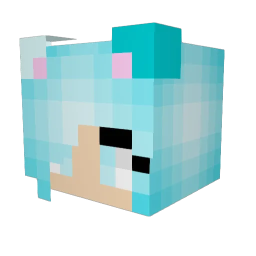 chrustaly Minecraft avatar head, 3D render