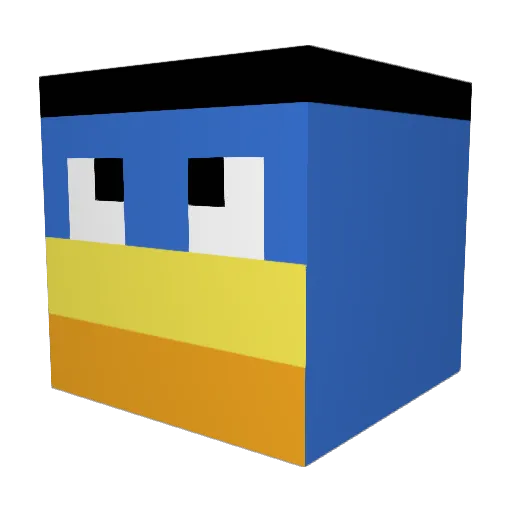 chrutzli Minecraft avatar head, 3D render
