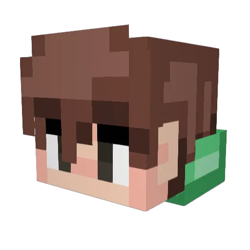 chrwww Minecraft avatar head, 3D render