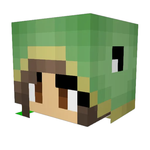 chrxzzle Minecraft avatar head, 3D render