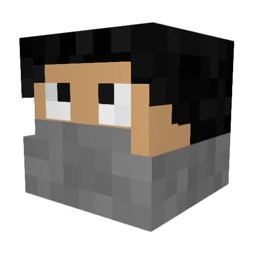 chtroud Minecraft avatar head, 3D render