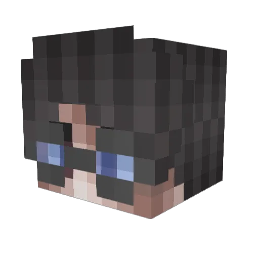 chu12ch Minecraft avatar head, 3D render