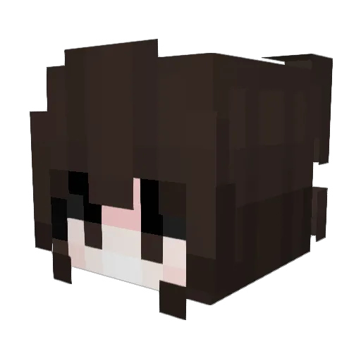 chu2pop Minecraft avatar head, 3D render