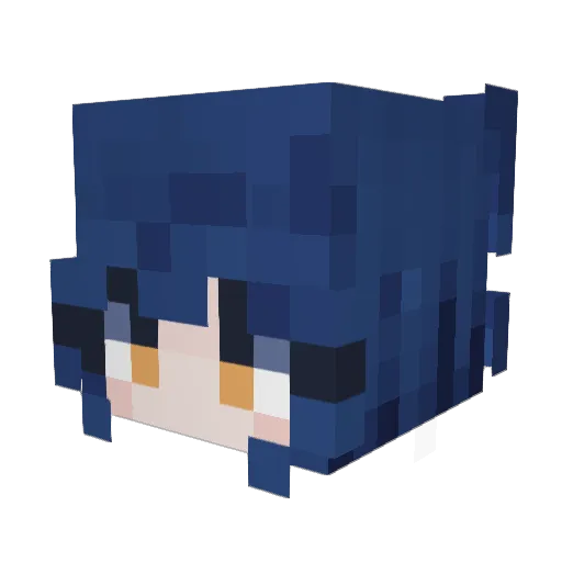 chu_ras Minecraft avatar head, 3D render